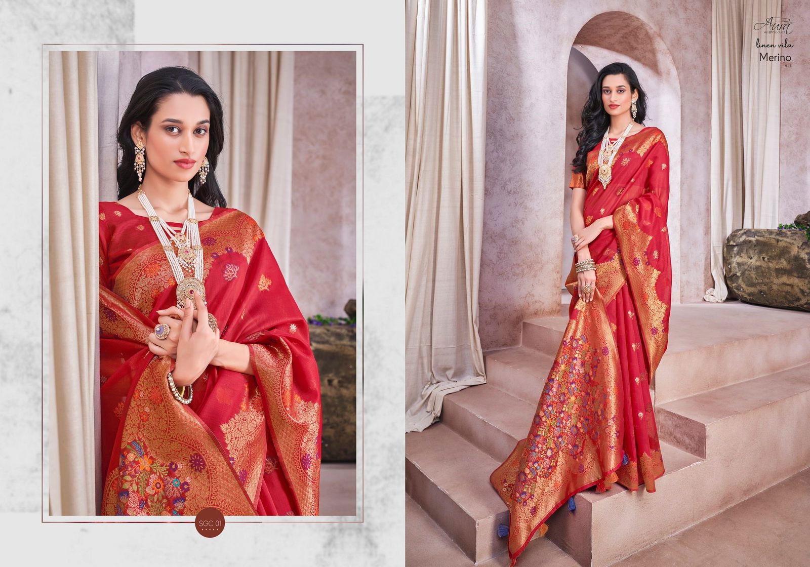 Aura Merino V 1 Heavy Festive Wear Wholesale Designer Sarees Catalog